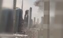 Dubai’de bir binanın cephesine şarapnel parçaları isabet etti