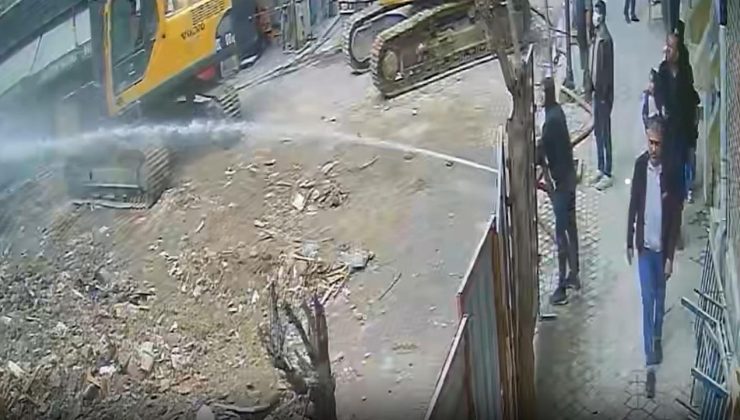 Kaldırımda yürürken kafasına beton parçası düştü