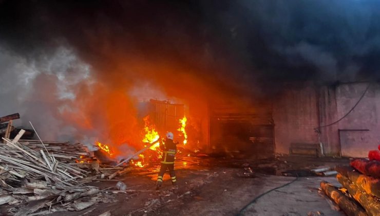 Edirne’de kereste fabrikasında yangın – Son Dakika Haberleri