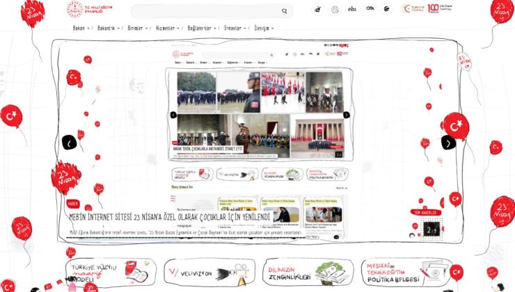 MEB’in internet sitesi 23 Nisan’a özel yeniden tasarlandı