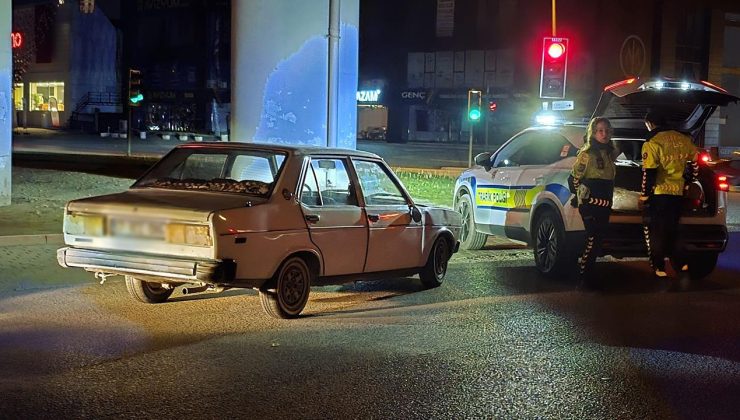 Polisin “dur” ihtarına uymayan alkollü sürücüye büyük ceza