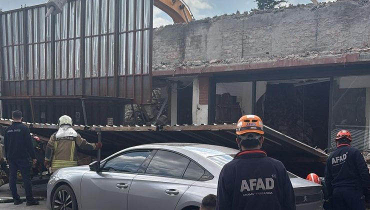 Ankara’da bir binanın duvarı çöktü