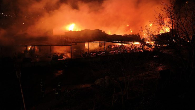 Samsun'da alevler depoyu sardı
