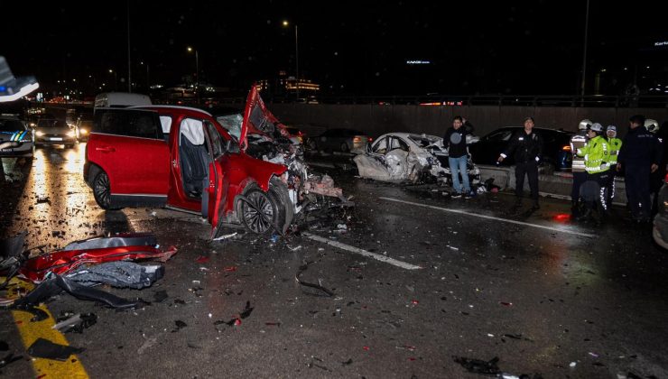 Ankara’da zincirleme trafik kazası: 8 yaralı