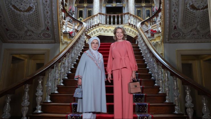 Emine Erdoğan, Belçika Kraliçesi Mathilde’yle bir araya geldi