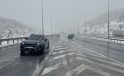 Anadolu Otoyolu’nun Ankara kesiminde kar yağışı