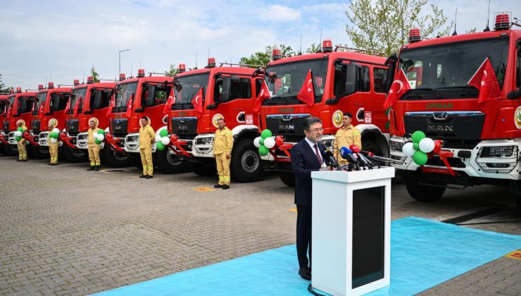 Orman yangınlarıyla mücadelede yeni araçlar görev yerlerine uğurlandı