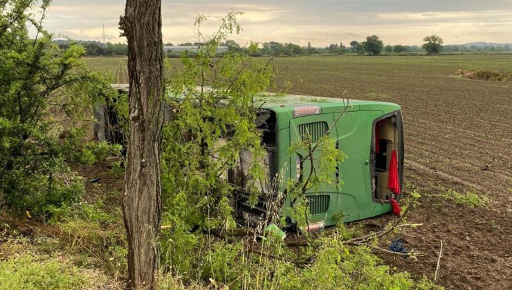 Çanakkale’de otobüs devrildi: Yaralılar var