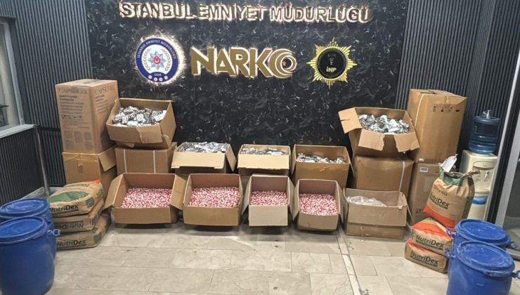 İstanbul’da yaklaşık 1 milyon uyuşturucu hap ele geçirildi