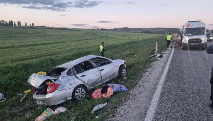 Yozgat’ta otomobil şarampole devrildi: 1 ölü