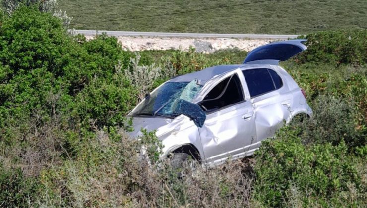 Aydın’da otomobil şarampole devrildi: 2 ölü