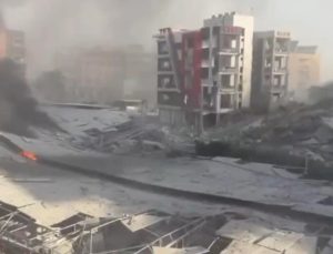 İşgalci İsrail, Lübnan’da hastane yakınını bombaladı