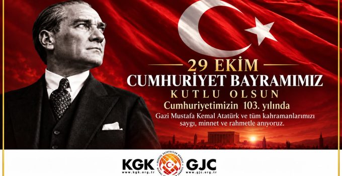 KGK: 103 yıllık Cumhuriyetimiz basın özgürlüğünün teminatıdır