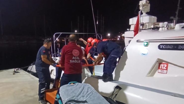 Antalya’da ticari gemide yaralanan kişi tahliye edildi