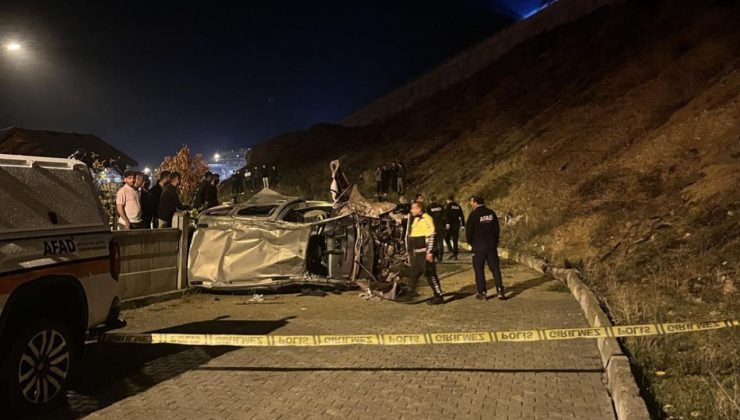 Şarampole devrilen araç takla attı: 2 ölü, 2 yaralı