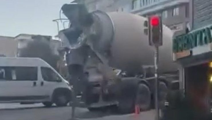 Beton mikseriyle yola harç döken sürücüye 109 bin lira ceza