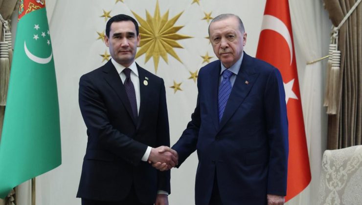 Cumhurbaşkanı Erdoğan, Türkmen mevkidaşıyla görüştü