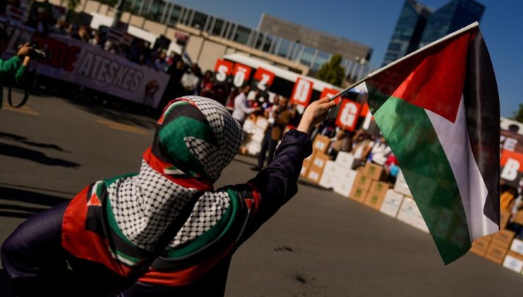 Ankara’da katil İsrail’in Gazze’ye yönelik saldırıları protesto edildi