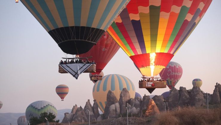 Kapadokya’da gökyüzünden Gazze’ye destek mesajı