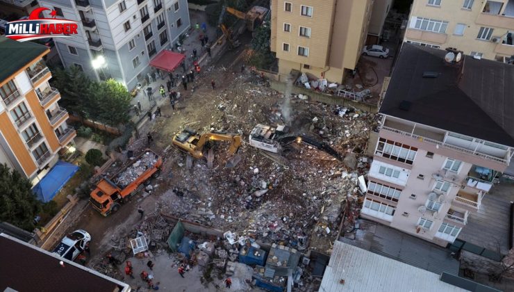 İstanbul’da kısmen çöken 7 katlı binada arama çalışmaları tamamlandı: Can kaybı 5’e yükseldi