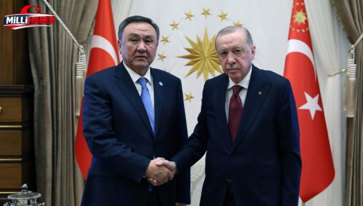 Cumhurbaşkanı Erdoğan, TDT Genel Sekreteri Ömüraliyev’i kabul etti