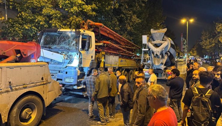 İstanbul’da beton pompası 7 araca çarptı